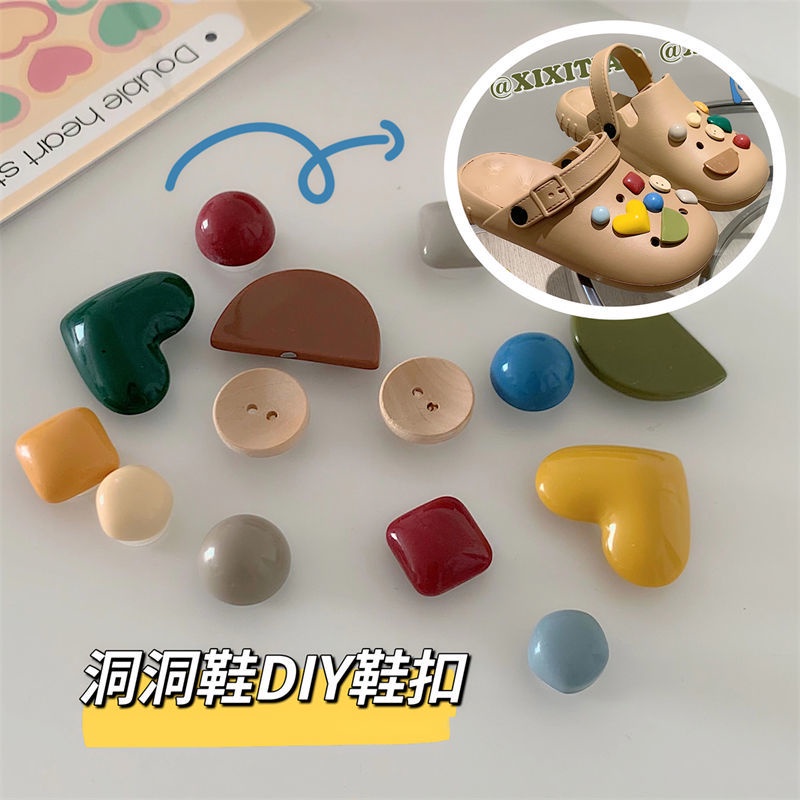 crocs Sticker shoes sticker for cross sandals☁️14 Cái Bất Đối Xứng☁️Phụ Kiện Khóa Giày diy Dễ Thương Cho Bé