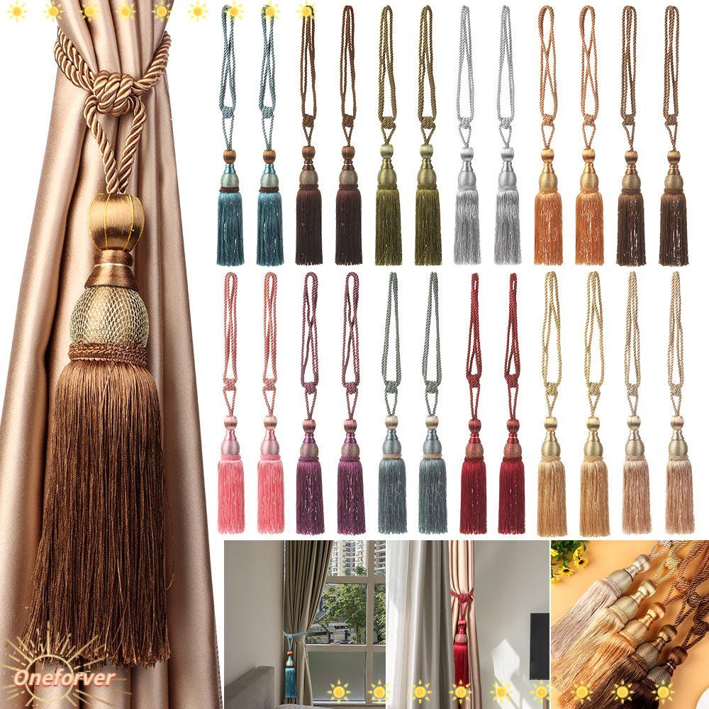 1 Cặp Dây Buộc Rèm Cửa Tua Rua Đơn Giản Kích Thước Lớn