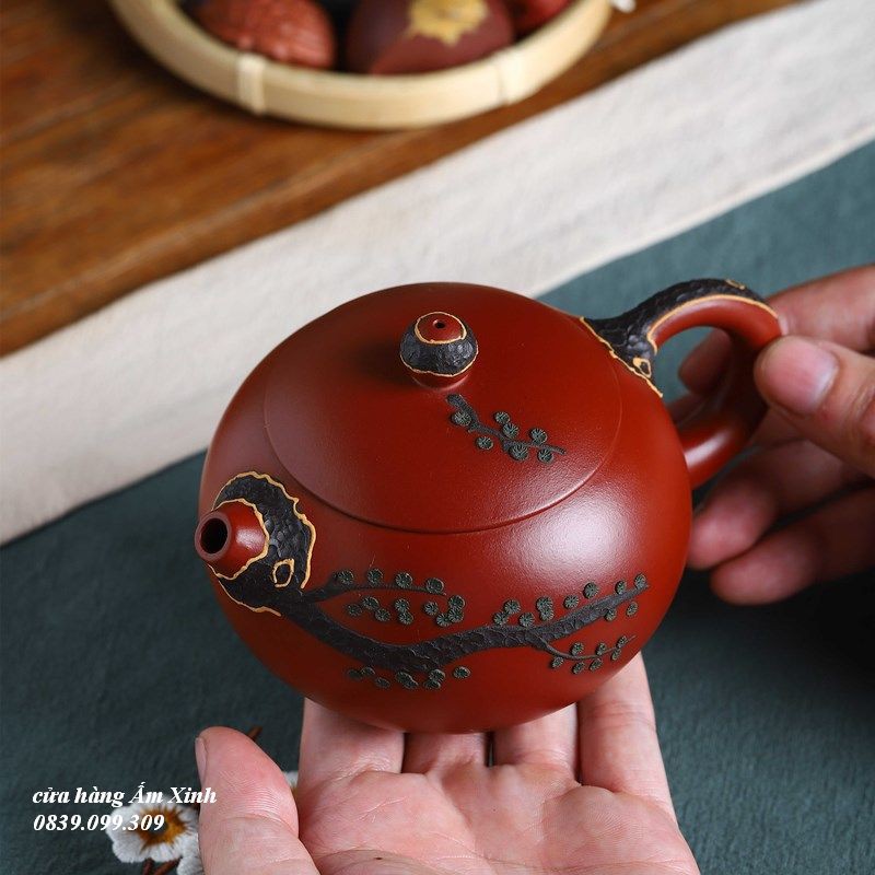 Ấm Tử Sa Nghi Hưng Tây Thi 260 ml (Đại Hồng Bào, Lọc Tổ Ong)