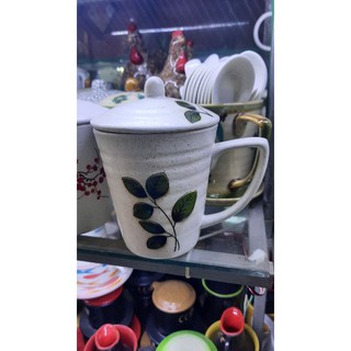 Cốc sứ có nắp men sáo