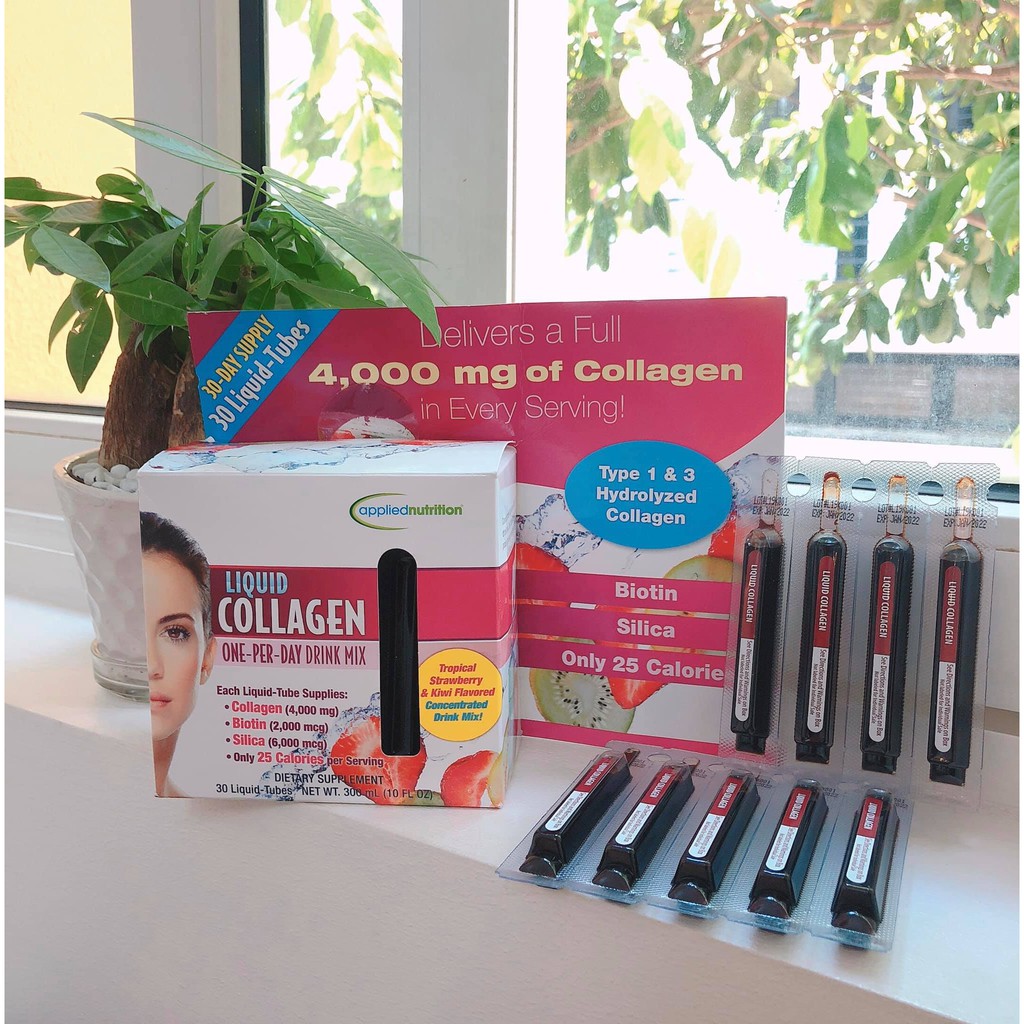 Thực phẩm bổ sung Liquid Collagen Nước giúp Làm Đẹp Da Móng Tóc, Tăng cường chức năng Sụn Khớp