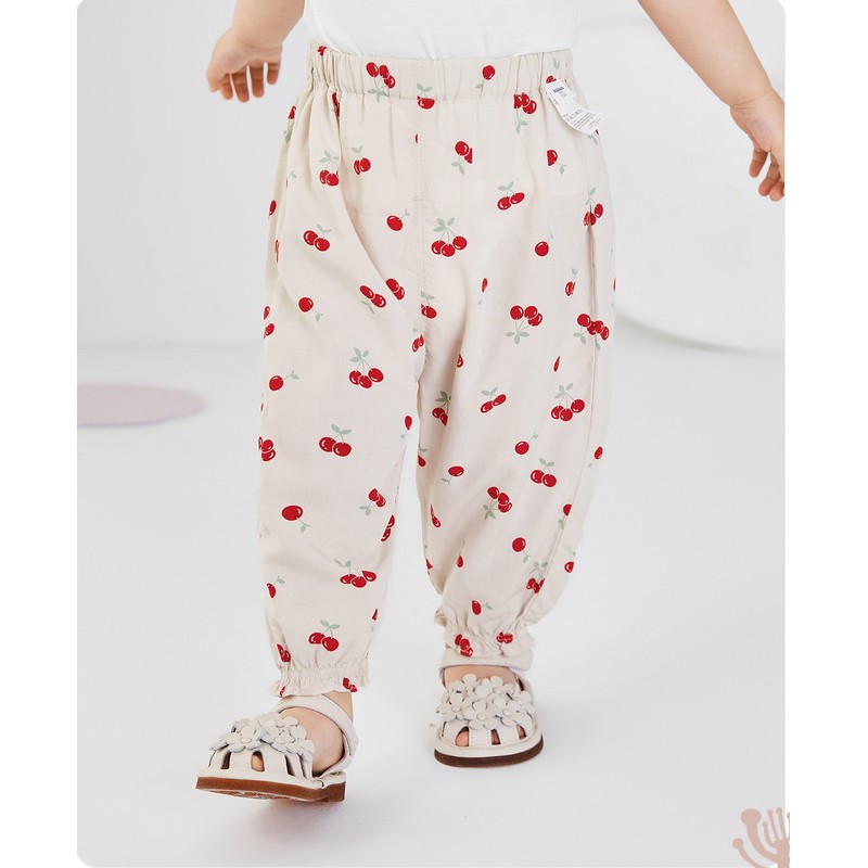 (0-3 tuổi) Quần dài bé gái hoạ tiết hoa quả hãng BALABALA 200221108004003