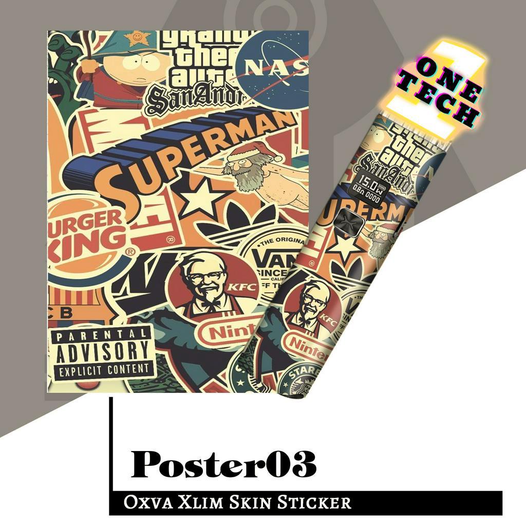 Miếng dán Skin Poster kim tuyến cho X.lim V2, rill X, SE, Favostix, Feelin, Flexus, Gotex, Ursa Nano, Origin Mini