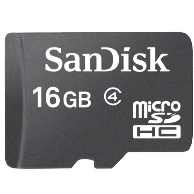 Thẻ nhớ MicroSDHC Sandisk 16GB Class 4 + Tặng 01 adapter microSD