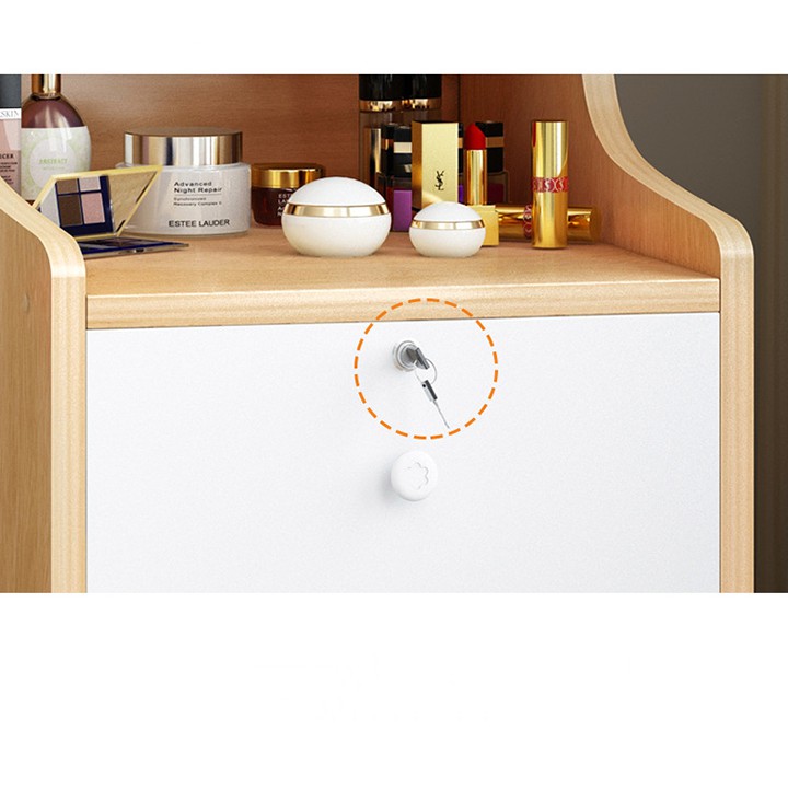 Tủ đầu giường kèm giá sách - Táp đầu giường có ngăn kéo khóa | BigBuy360 - bigbuy360.vn