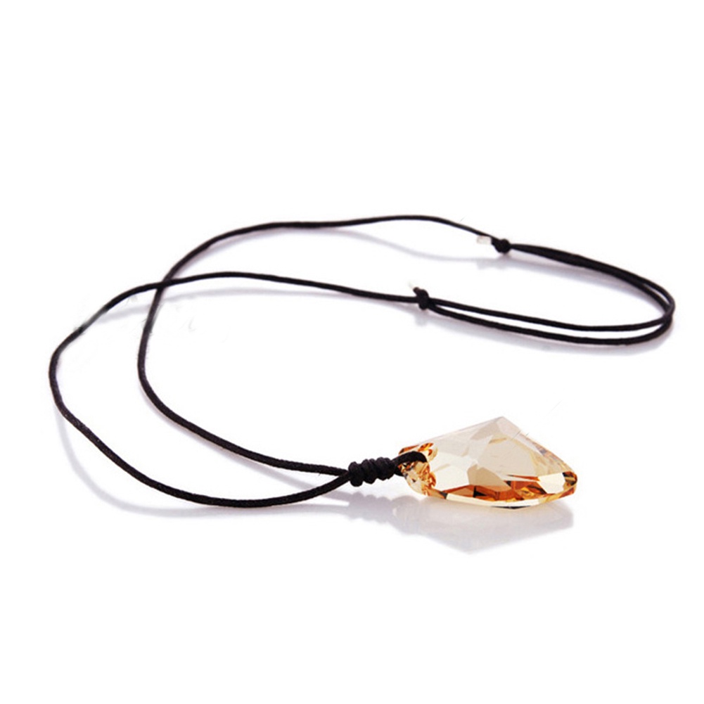 Dây chuyền mặt đính đá pha lê giả có thể điều chỉnh thời trang cho nam nữ