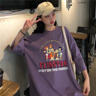 Áo thun Ulzzang FLINSTON tay lỡ