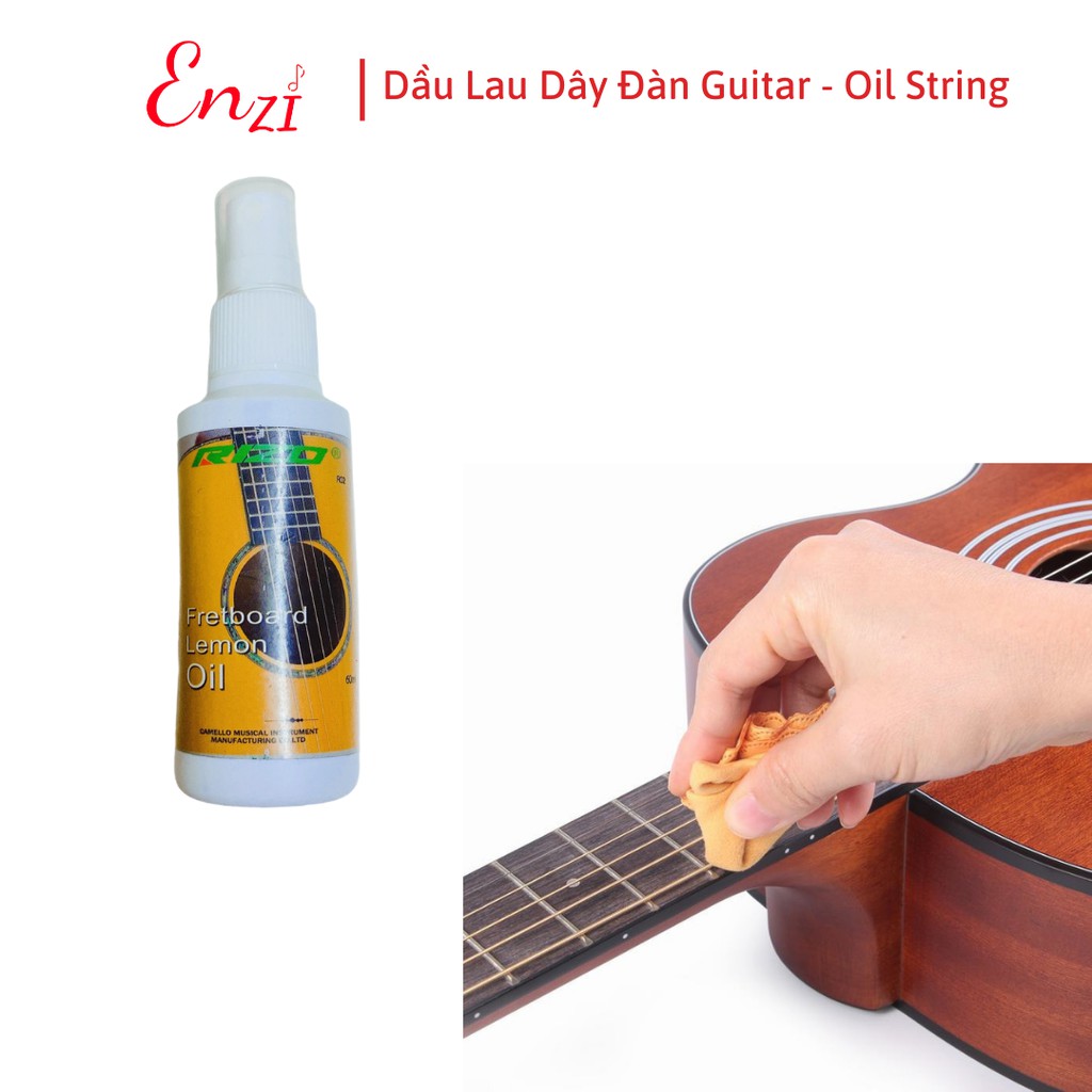 Dầu lau thùng đàn, dây đàn, mặt phím guitar Rizo chuyên dụng string oil chống gỉ dây đàn Enzi