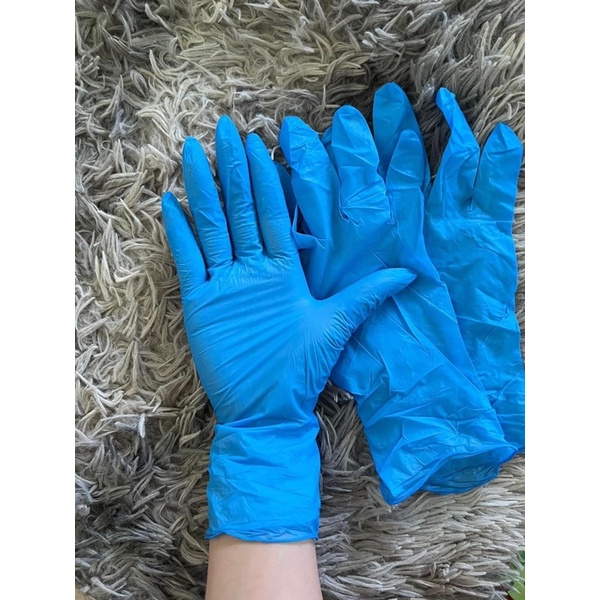 Đôi 2 Chiếc Găng Tay Nitrile Không Bột Màu Đen, Màu Trắng