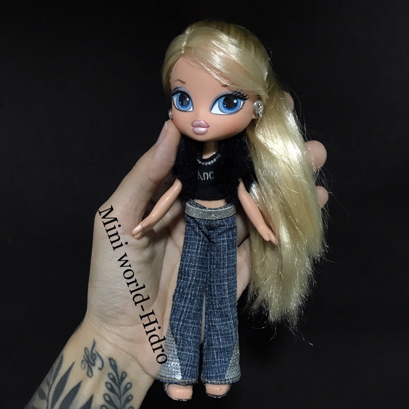 Búp bê mini tí hon độc bratz monster American girld Barbie thú cưng búp bê tóc len siêu dài thân bông Combo
