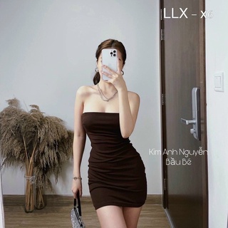Đầm body quây trơn 2 lớp bầu bé