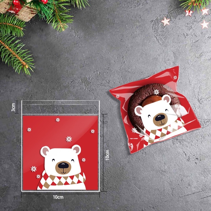 Set 100 Túi Nhựa Đựng Bánh Kẹo 10 * 10cm