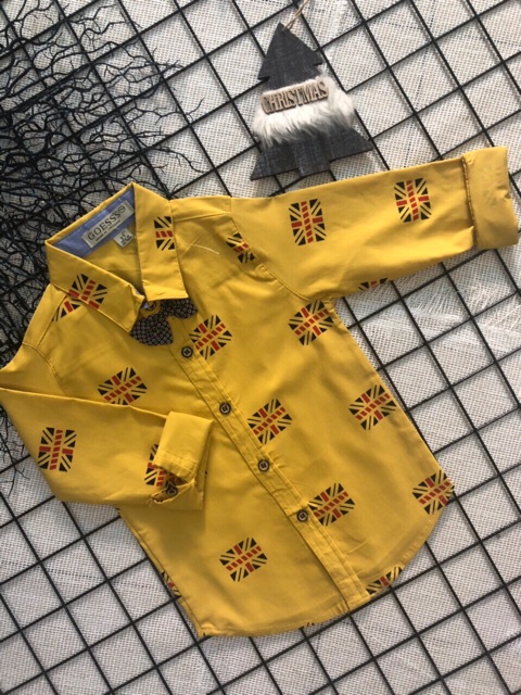 [ XẢ HÀNG ] áo sơ mi tay dài bé trai, chất vải đẹp, mịn, mát, co dãn cực tốt, đủ màu như hình