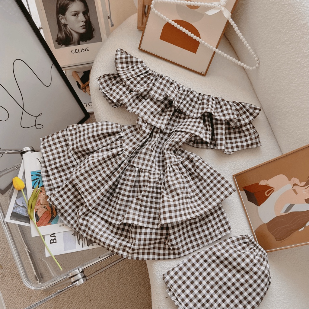 (HÀNG MỚI) ĐẦM XÒE NỮ CARO TRỄ VAI BABY DOLL CỰC XINH TÔN DÁNG SÁNG DA SIÊU HOT