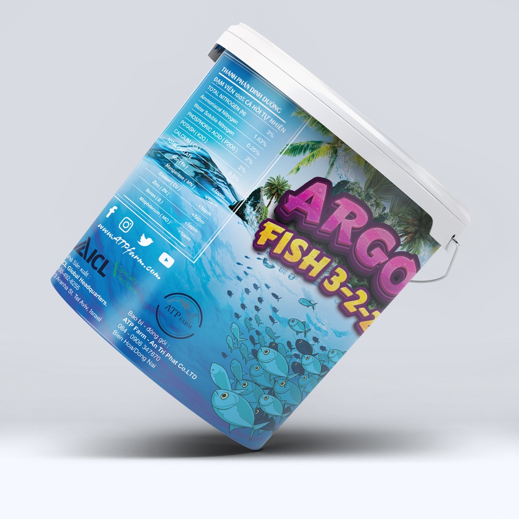 ATP Farm - CHÍNH HÃNG : THÙNG 20 LÍT PHÂN VIÊN ĐẠM CÁ HỒI Ủ MEN VI SINH - Nông nghiệp hữu cơ Nhập khẩu Châu Âu