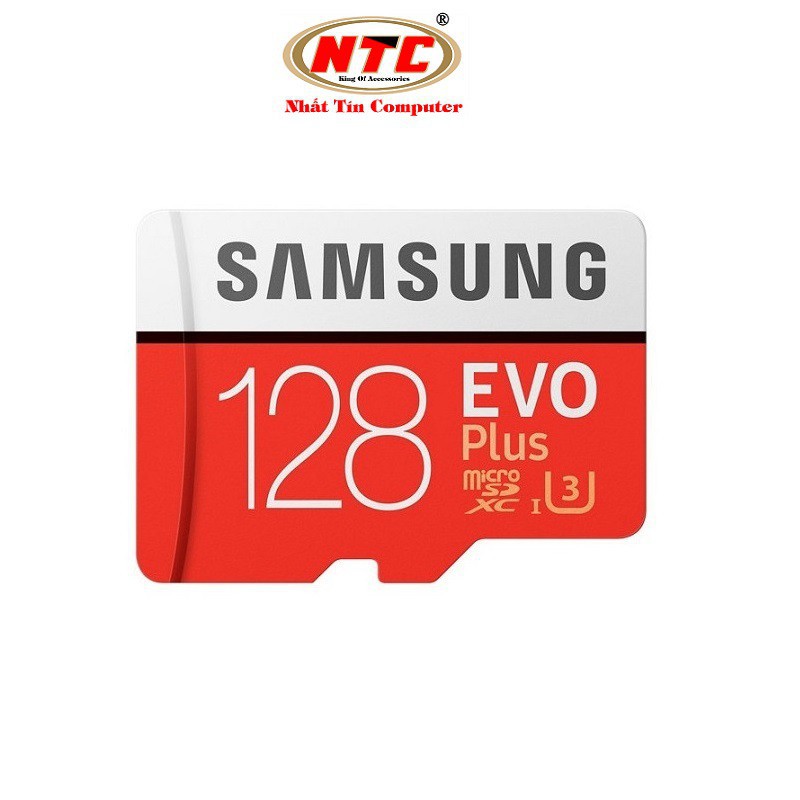 k89 Thẻ nhớ MicroSDXC Samsung EVO Plus 128GB 100MB/s U3 4K (Đỏ) + 1 adapter - ko box 1