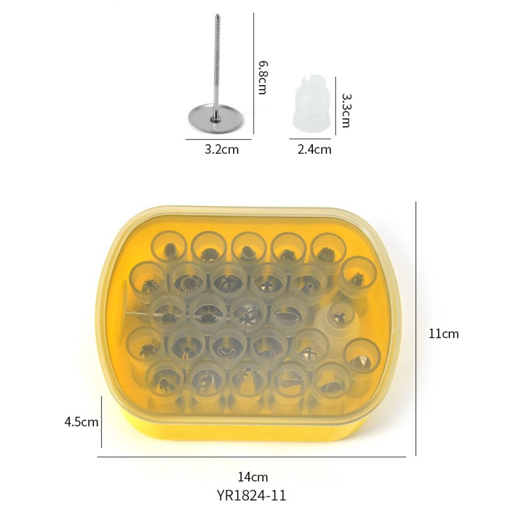 Bộ 30 Dụng Cụ Trang Trí Bánh Kem - Đui Bắt Bông Kem