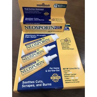 Hộp 3 tuýp kem mỡ kháng sinh neosporin