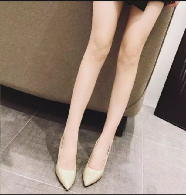 [Mã FASHIONG10 giảm 10k đơn 50k] FREESHIP 50K Giày cao gót 9p phủ nhũ kim tuyến siêu chảnh | BigBuy360 - bigbuy360.vn
