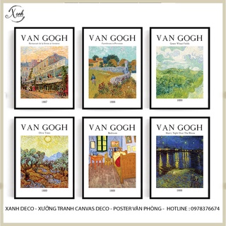 Tranh treo tương, tranh vải vangogh, tranh trang trí, decor phòng khách