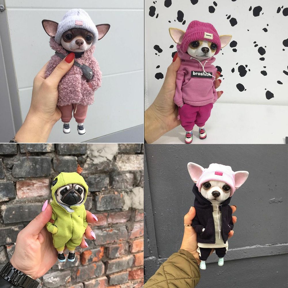 Đồ Chơi Mô Hình Chó Chihuahua Dễ Thương Sáng Tạo Trang Trí Nhà Cửa