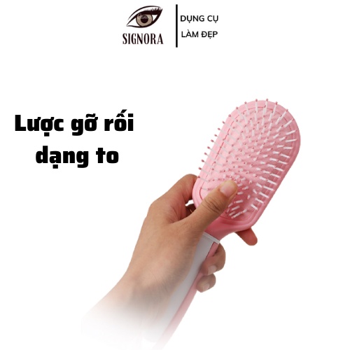 Lược gỡ rối chống rụng tóc, Lược tròn, lược bán nguyệt, lược Oval cao cấp hồng siêu dể thương