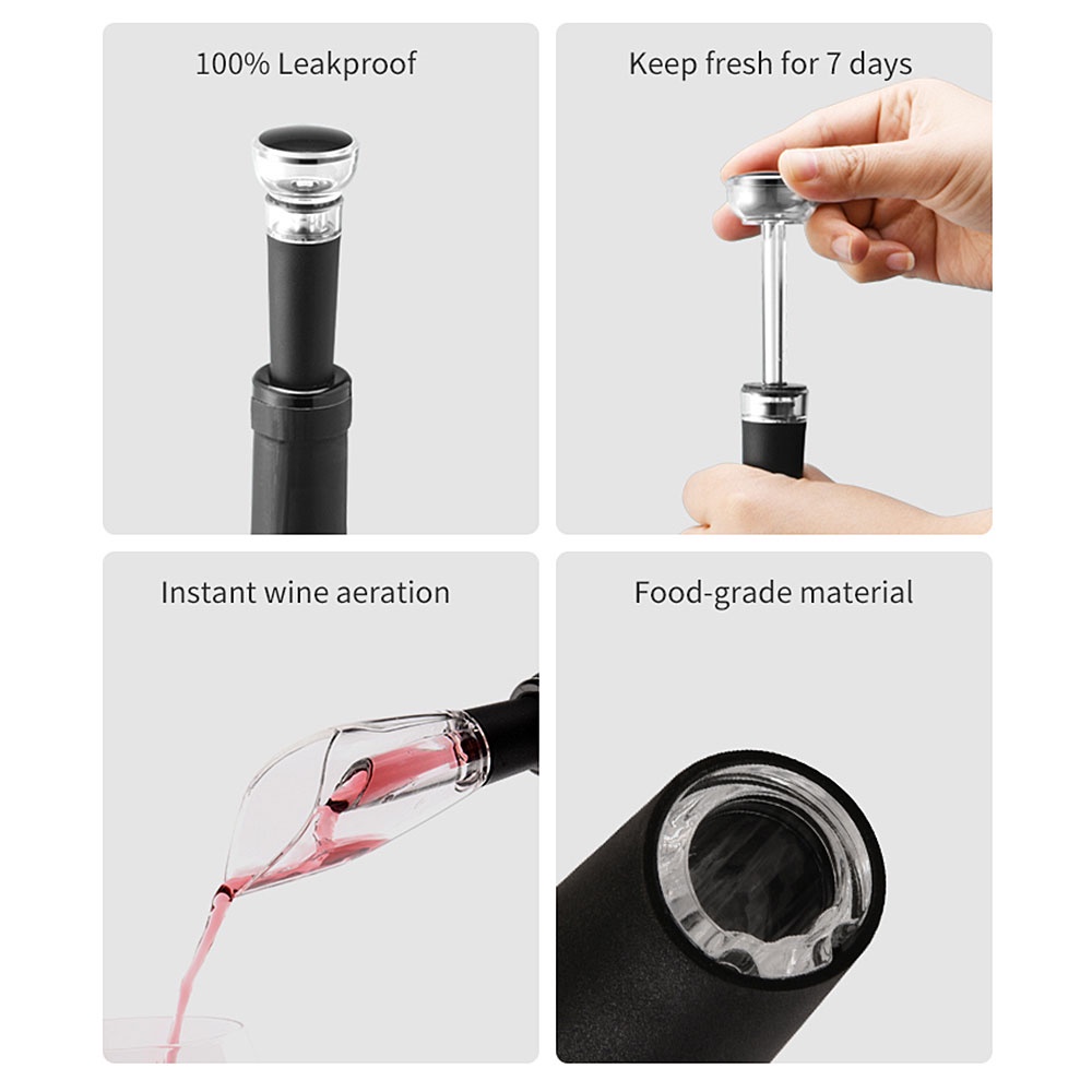 Uareliffe 5 In 1 Wine Opener With Wine Stopper
