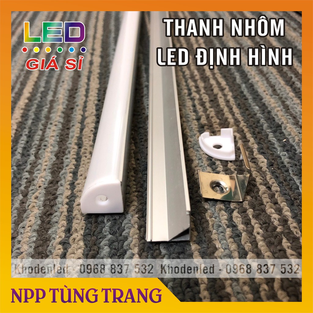 Thanh nhôm led định hình - thanh nhôm dùng cho led dán, led thanh 12v trang trí nội thất