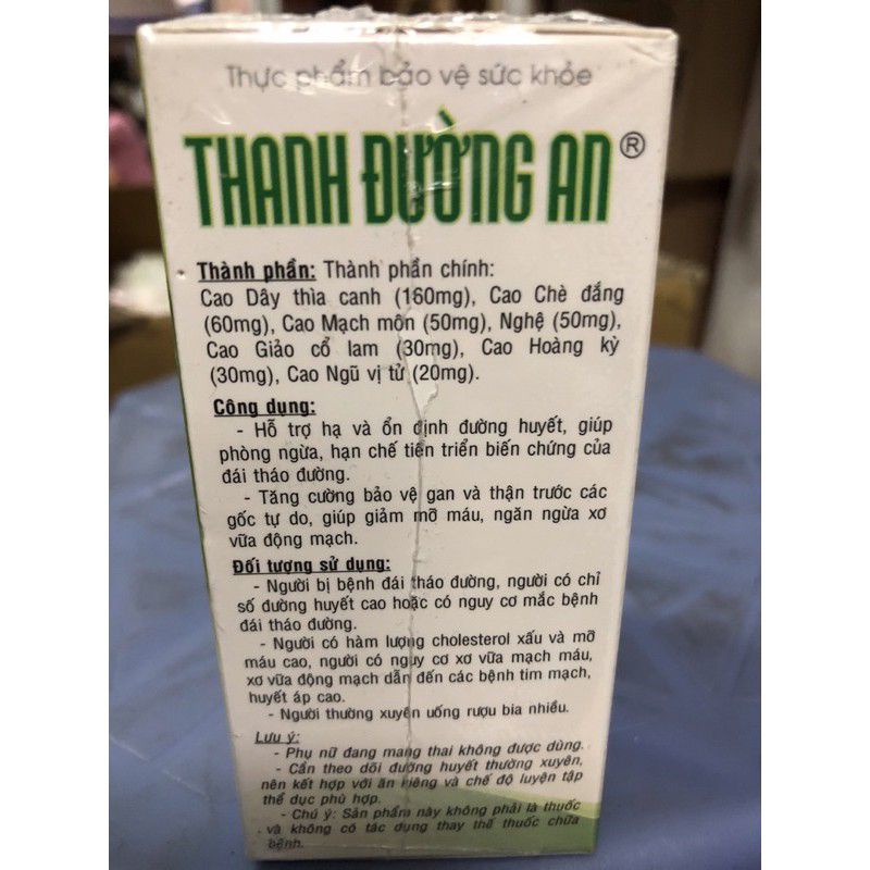 Viên uống Thanh đường An hỗ trợ ổn định đường huyết hộp 60 viên