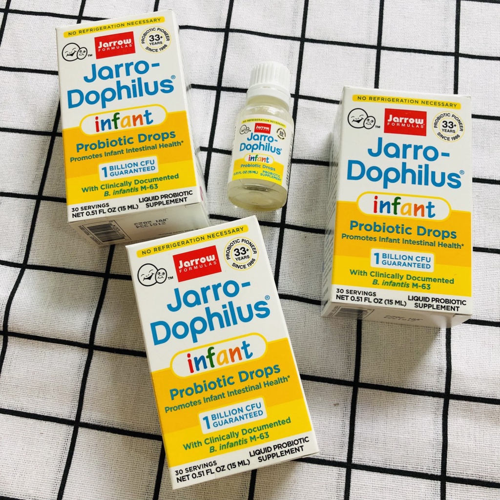 [USA][15ml] Men vi sinh tiêu đẩy đờm cho bé sơ sinh Jarro Dophilus Infant