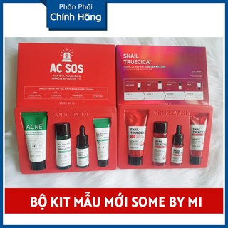 [MẪU CỰC HOT] Bộ Kit 4 Món Hỗ Trợ Giảm Mụn "Thần Kỳ" Some By Mi AC SOS - Phục Hồi, Tái Tạo Da Snail Truecica