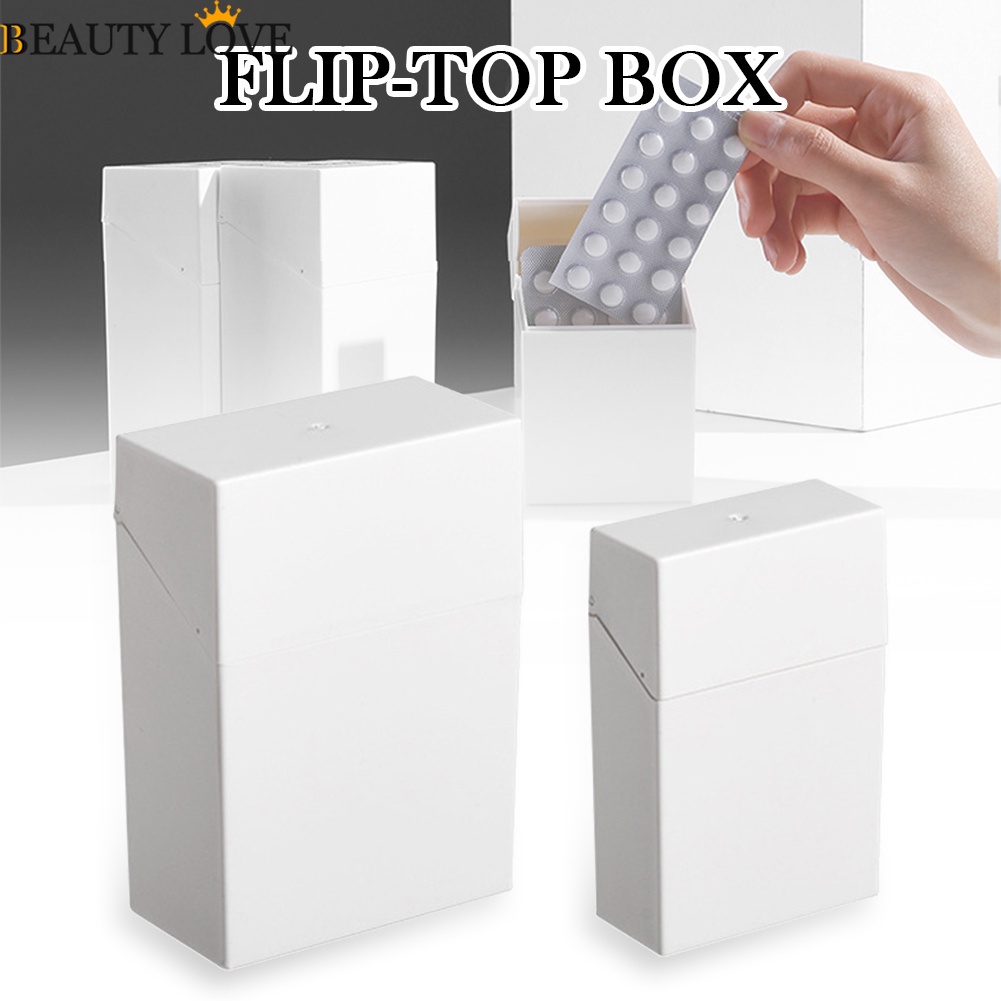 [Mới] Hộp Đựng Thuốc Nắp Lật Phân Loại Nhỏ Gọn Tinh Tế Màu Trắng Sáng Tạo Để Bàn Thiết Thực Chất Lượng Cao Cho Gia Đình