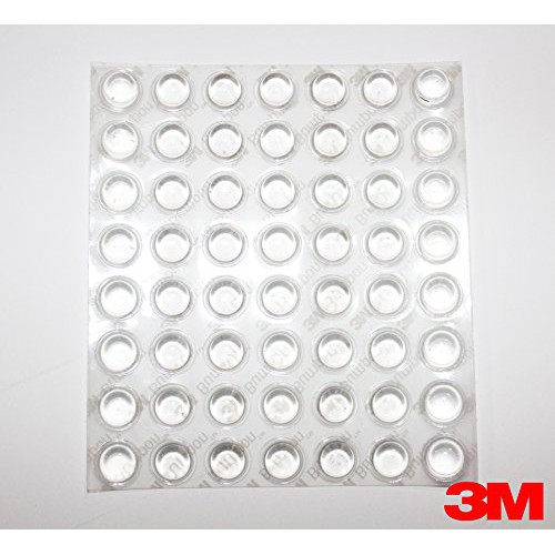 Vỉ 56 Nút đệm cao su 3M SJ5312 Bumpon™ Blister Pack Clear (Nút dẹt) Giảm Shock, Giảm Va Chạm, Giá Tốt