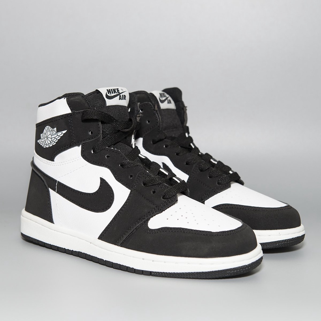 Giày thể thao nam nữ Jordan cổ cao loại 1, giày sneaker Jordan Panda màu đen, xám đủ size