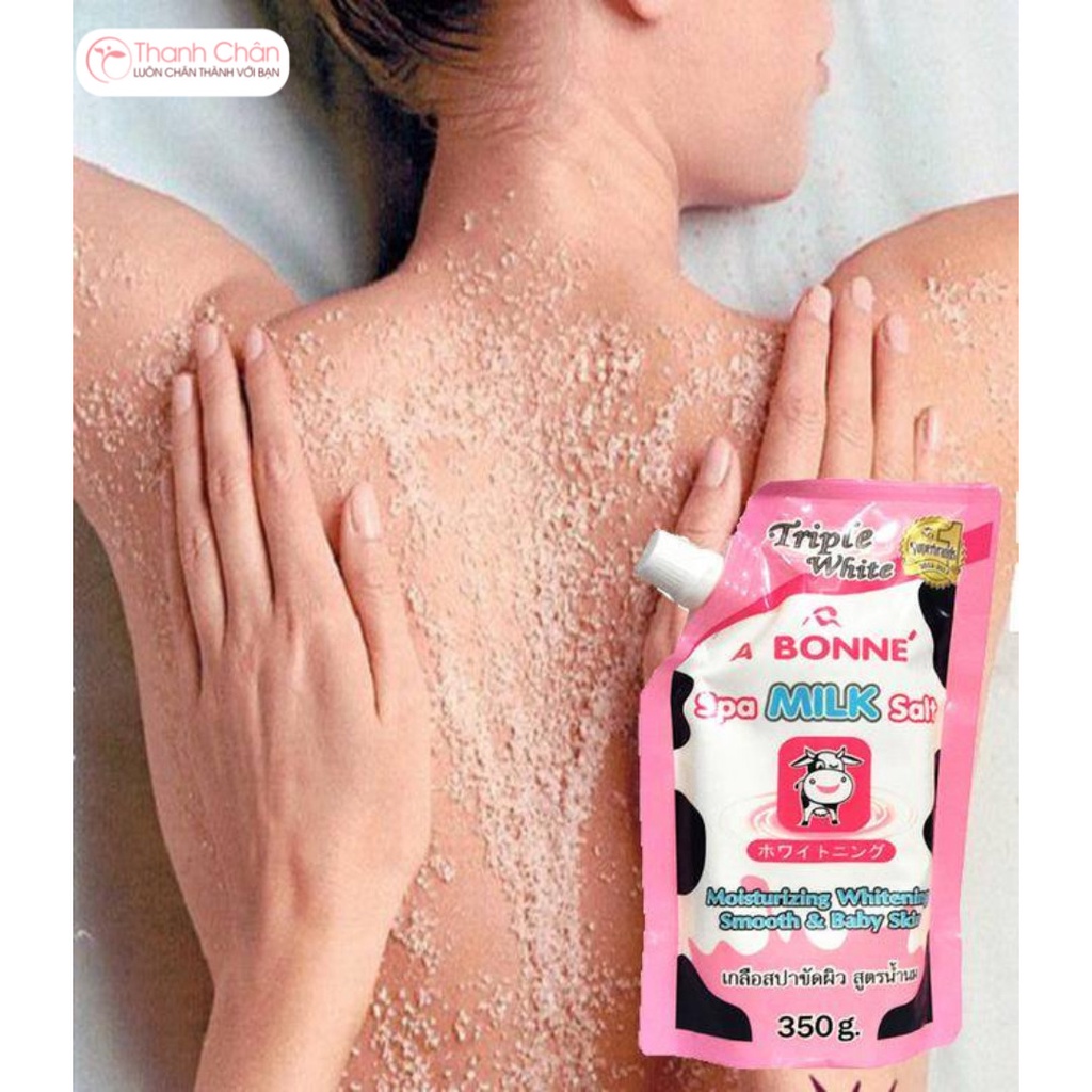 Muối Tắm Sữa A Bonne Spa Milk Salt Làm Trắng &amp; Mềm Mịn Da 350g - Dạng túi có vòi