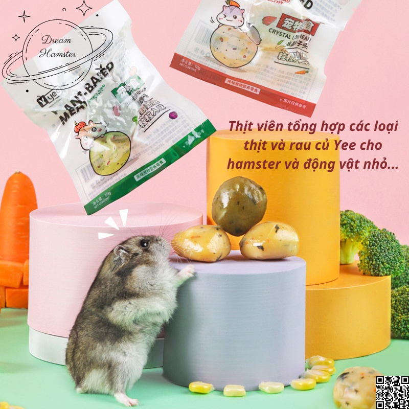 Thịt viên tổng hợp các loại thịt và rau củ Yee cho hamster và thú cưng nhỏ...