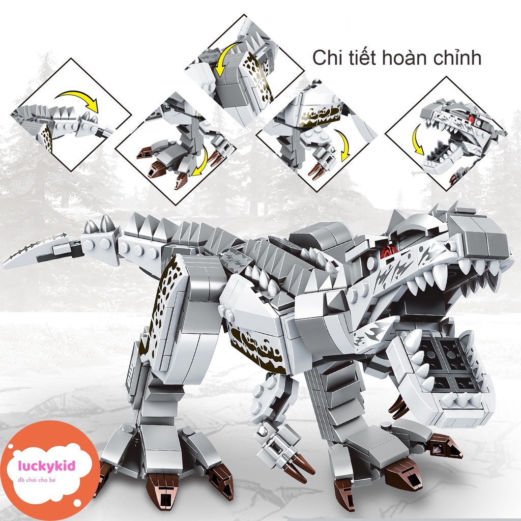 Lego khủng long, đồ chơi lắp ráp lắp ghép lego khủng long bạo chúa cho bé - Luckykid