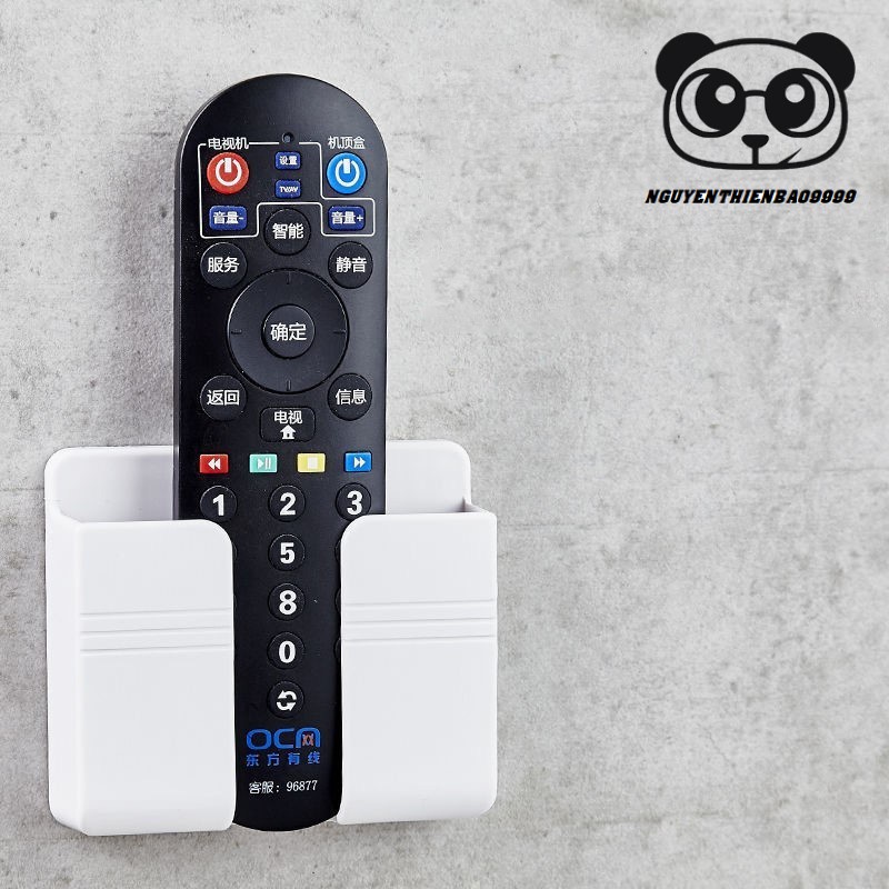 Kệ Dán Tường Để Remote, Đồ Dùng, Giá Đỡ Sạc Điện Thoại Dán Tường Không Cần Khoan Tiện Lợi