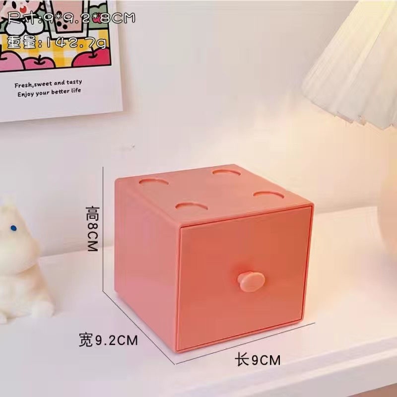 Hộp Lưu Trữ Macaron Màu Trong Hộp Lưu Trữ Máy Tính để Bàn Cô Gái Trái Tim Hộp Lưu Trữ Hình Vuông Lưu Trữ Những Thứ Nhỏ Có Thể được Xếp Chồng Lên Nhau Một Cách Tự Do