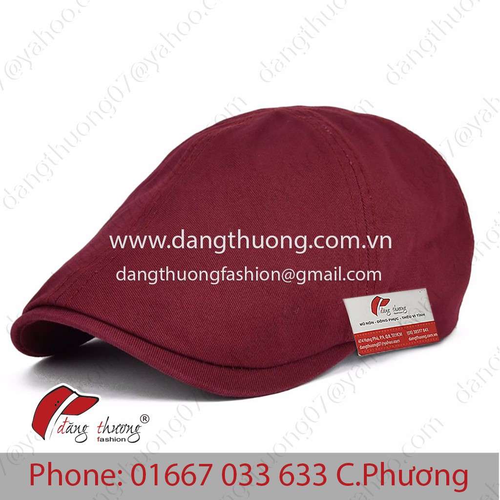 Mũ nón nồi nam kaki bere beret phong cách cổ điển vintage