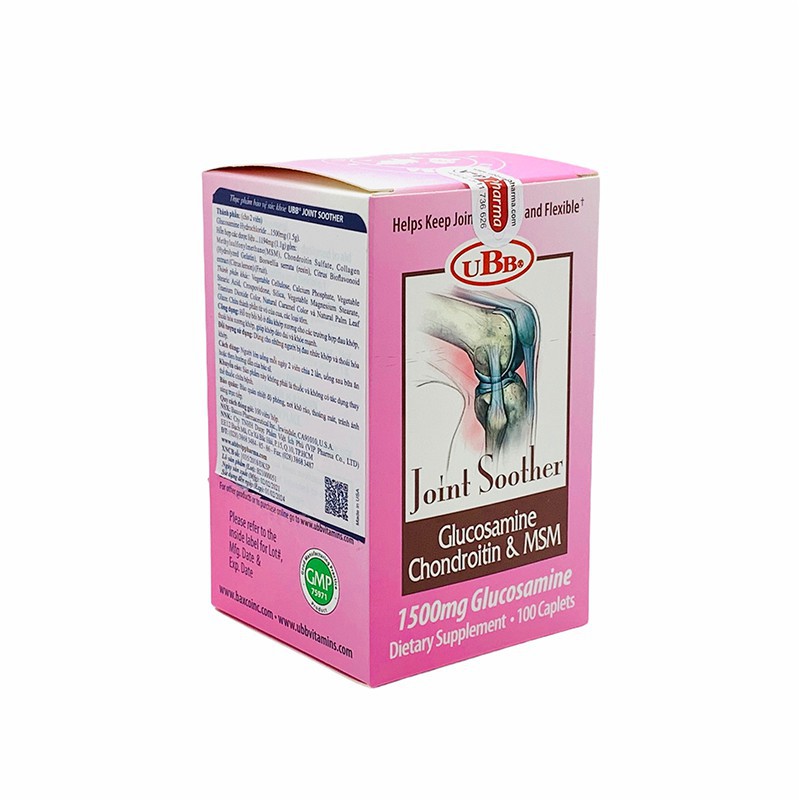 GLUCOSAMINE UBB® JOINT SOOTHER Hỗ trợ cho các trường hợp đau , thoái hóa khớp (hộp 100v)