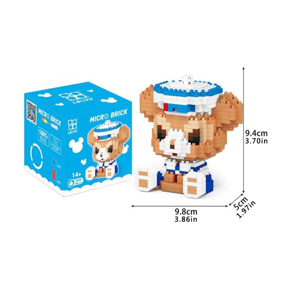 Đồ chơi lắp ráp 3D dạng khối hình gấu/ thỏ dễ thương