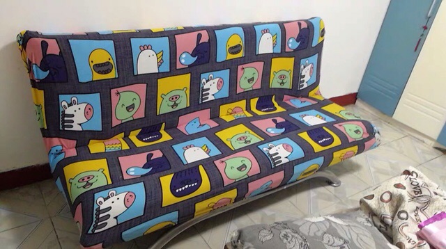 Bọc ghế sofa bed hoạ tiết hoạt hình đáng yêu cho sofa giường