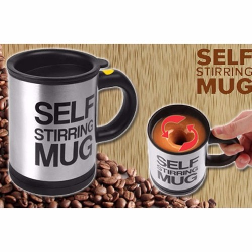 Cốc Tự Khuấy Self Stirring Mug 350mlGIADUNGBANBUONTANTHANH CỐC CÀ PHÊ TỰ KHUẤY THÔNG MINH, LY PHA CAFE NGŨ CỐC TỰ ĐỘNG