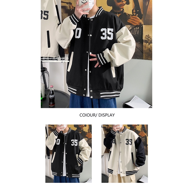 Áo khoác bóng chày AOKANG dáng rộng thời trang mùa hè năng động dành cho nam