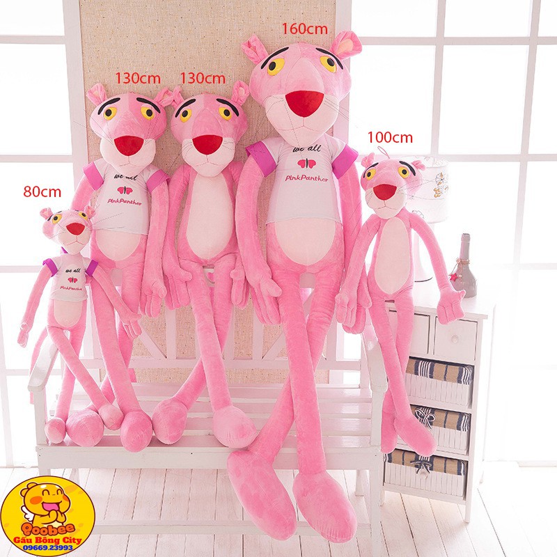 Báo Hồng Pink Panther - Đủ size 160cm - 130cm - 100cm - 80cm - 60cm - Gấu Bông City