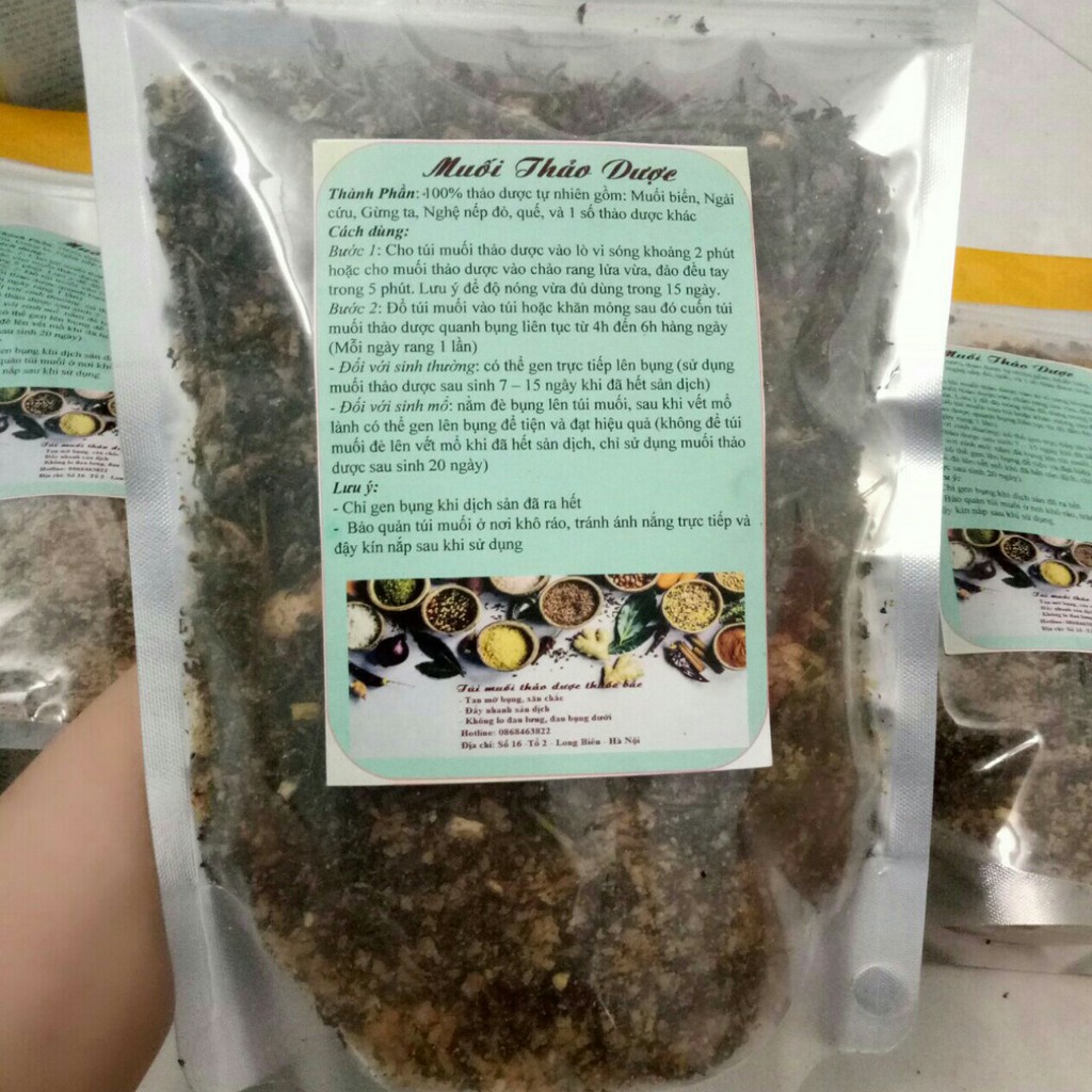 Muối Thảo Dược Giảm Mỡ Bụng Cho Mẹ Sau Sinh (handmade) 1kg.