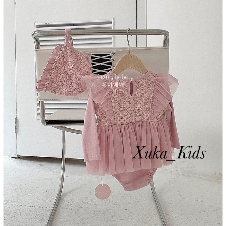 Váy Liền Body Chip Jennybebe Cao Cấp Kèm Mũ [Ảnh Thật) - Váy Công Chúa