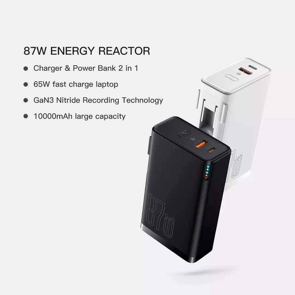 Baseus -BaseusMall VN Cốc sạc nhanh kiêm pin dự phòng 87W Baseus Power Bank &amp; Adaptor