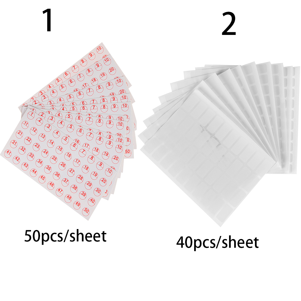 Bộ 400/500 Nhãn Dán Đánh Dấu Số Tự Dính Dùng Phân Loại Đồ Thủ Công
